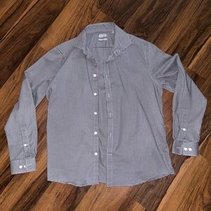 Micheal Kors Slim Fit Black & White Checkered Button Down